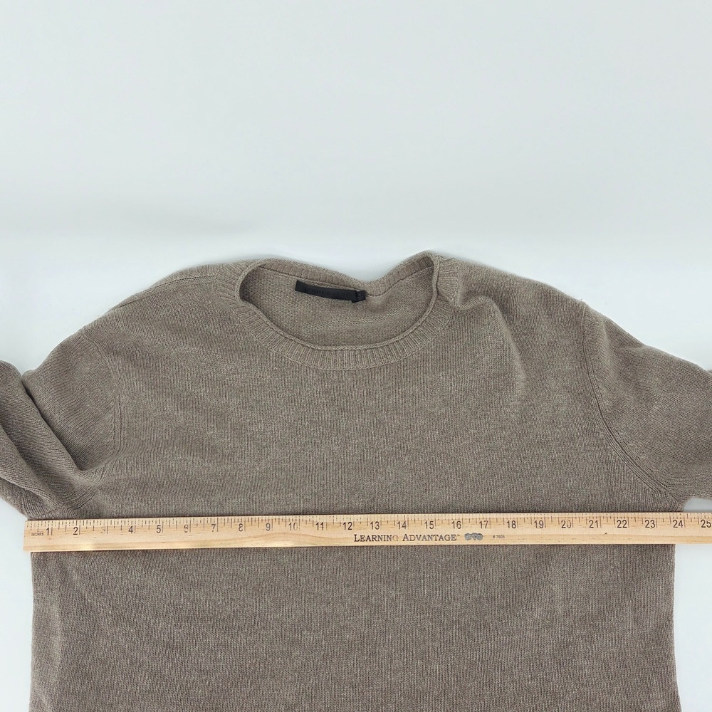 Jenni Kayne Wool Cashmere Blend Everyday Sweater Knit Oversized Taupe Brown XL - Picture 15 of 16